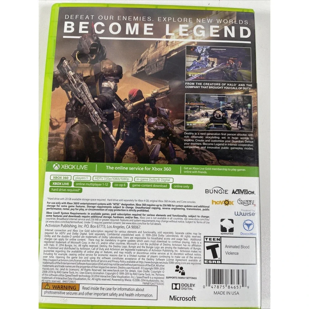 Destiny Xbox 360 Complete - Very‎ Good